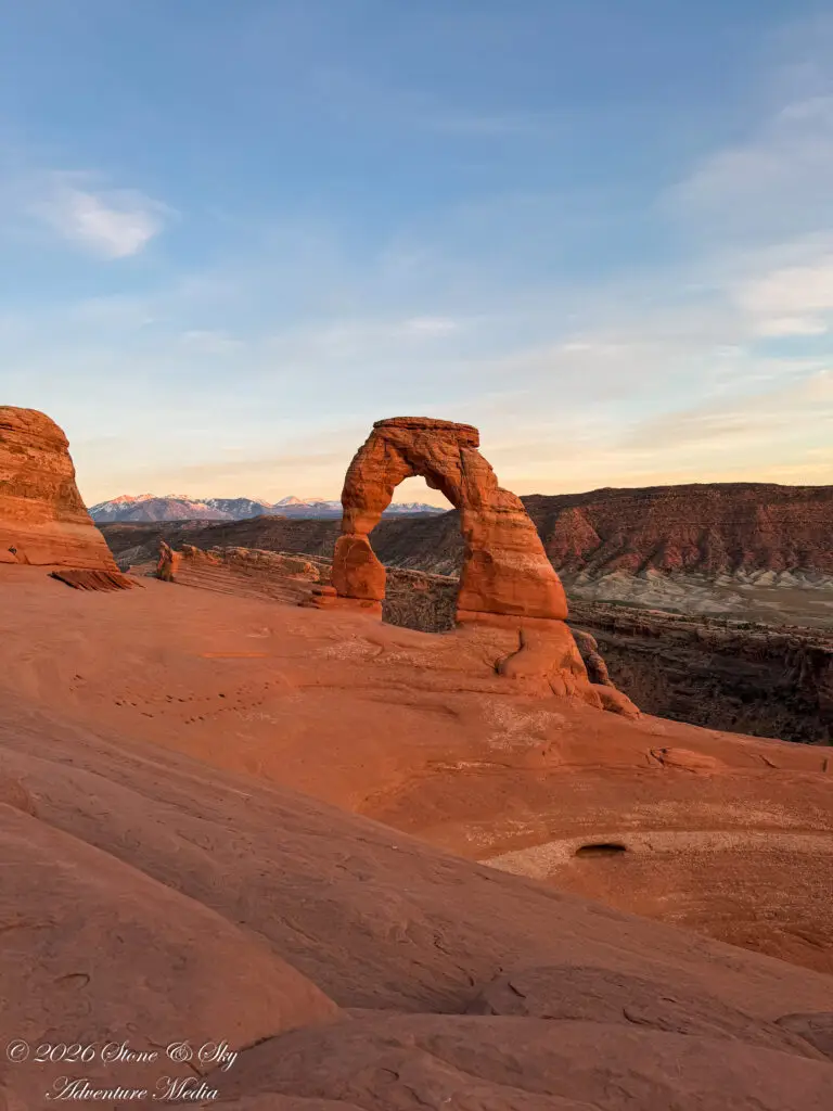 Projects Delicate Arch in Arches National Park